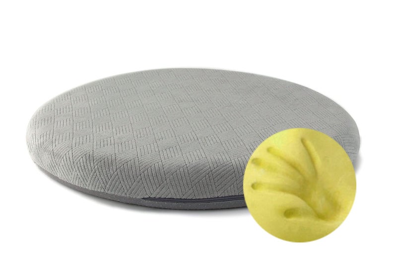 Sigmat Memory Foam Seat Cushion Anti-Slip Soft Round Stool Cushion Chair Pad 16 Inch Grey - Image 1